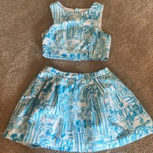 Lilly Pulitzer Melody Crop Top & Pleated Skirt Set